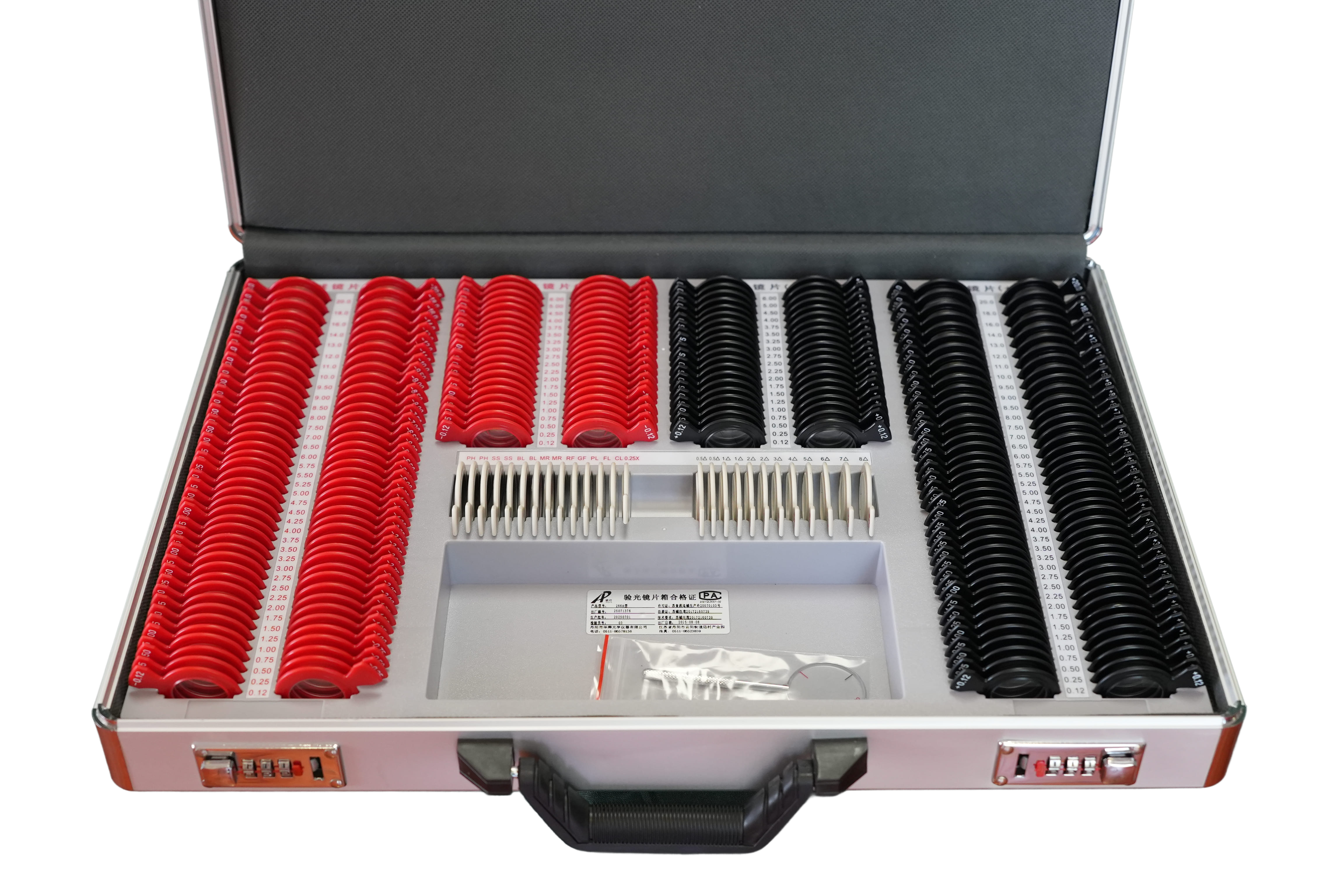 JP-266A 验光镜片箱（塑料红黑圈）